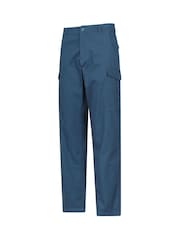 Mountain Warehouse Blue Mens Lakeside 100% Cotton Cargo Trousers with UV Max Protection - Image 4 of 6