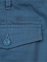 Mountain Warehouse Blue Mens Lakeside 100% Cotton Cargo Trousers with UV Max Protection - Image 6 of 6