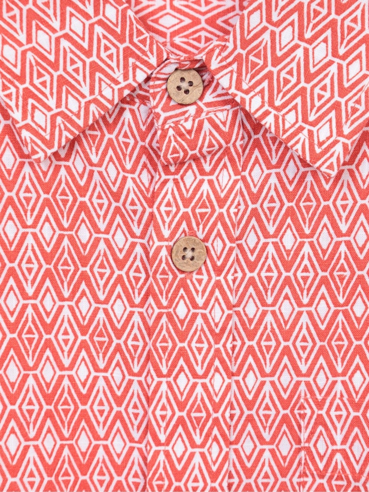 Mountain Warehouse Pink 100% Cotton Preston Illustration Mens Shirt - Image 5 of 5