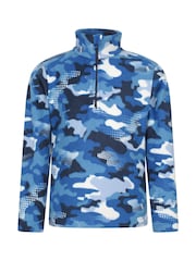 Mountain Warehouse Blue Kids Pursuit Printed Half Zip Fleece - Image 1 of 5
