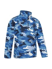 Mountain Warehouse Blue Kids Pursuit Printed Half Zip Fleece - Image 2 of 5