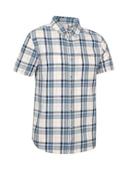 Mountain Warehouse Blue 100% Cotton Holiday Mens Short Sleeve Shirt - Image 2 of 5