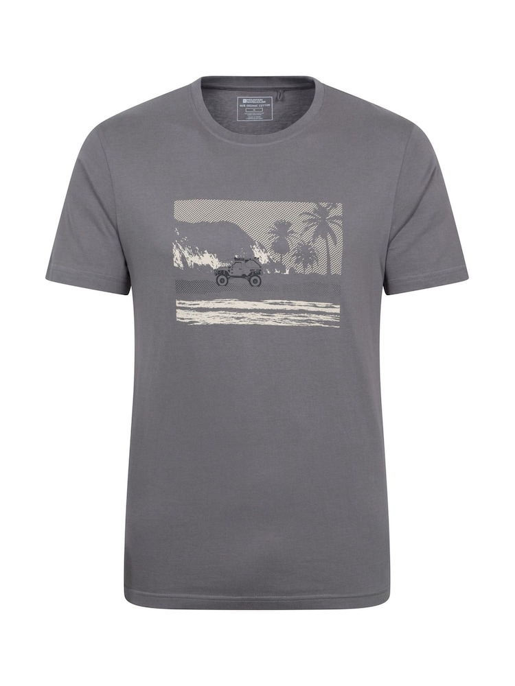 Mountain Warehouse Grey Mens Ocean Drive UV 100% Cotton T-Shirt - Image 1 of 6