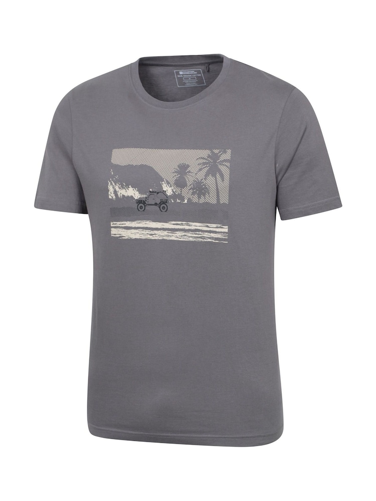 Mountain Warehouse Grey Mens Ocean Drive UV 100% Cotton T-Shirt - Image 2 of 6