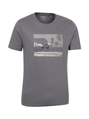 Mountain Warehouse Grey Mens Ocean Drive UV 100% Cotton T-Shirt - Image 4 of 6