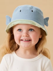 MORI Blue 100% Organic Cotton Hat - Image 1 of 5