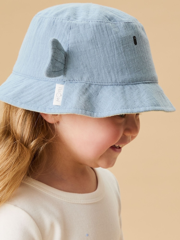 MORI Blue 100% Organic Cotton Hat - Image 2 of 5
