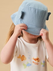 MORI Blue 100% Organic Cotton Hat - Image 3 of 5