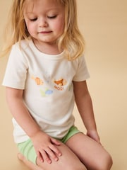 MORI Green Little Fish Shorts Pyjamas Set - Image 1 of 2