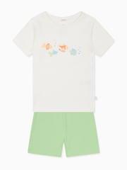 MORI Green Little Fish Shorts Pyjamas Set - Image 2 of 2