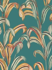 Ohpopsi Tropical Teal Revive Wallpaper Sample - Image 1 of 1