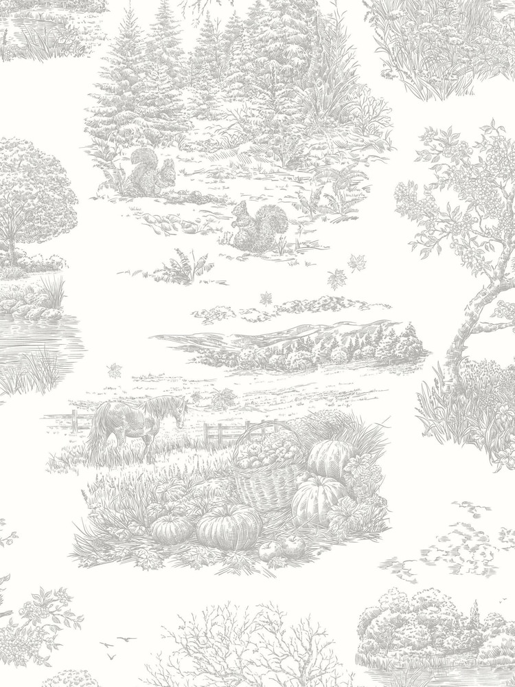 Ohpopsi Dove Eve Toile Wallpaper Sample - Image 1 of 1