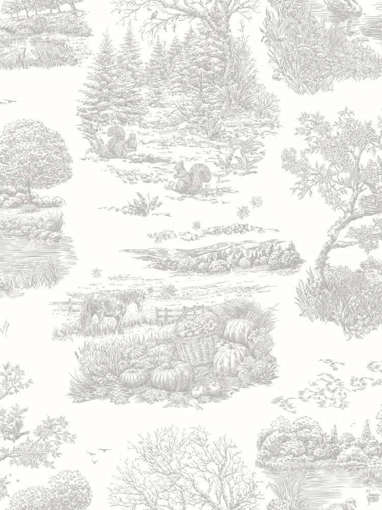 Ohpopsi Dove Eve Toile Wallpaper Sample - Image 1 of 1