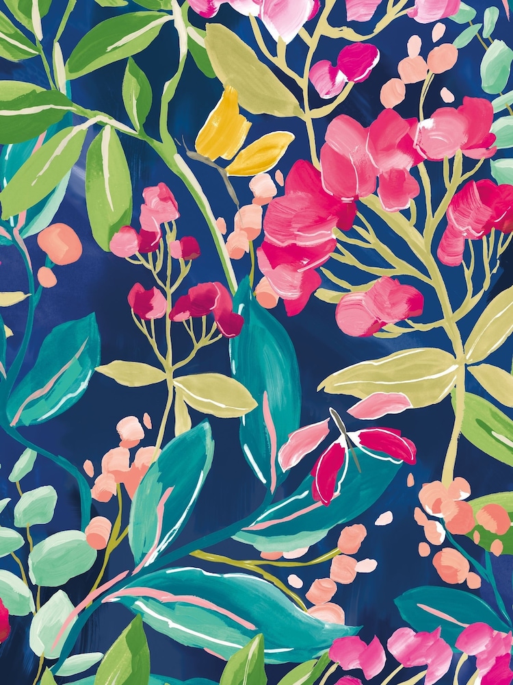 Ohpopsi Ink Fushcia Wallpaper Sample - Image 1 of 1