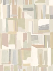 Ohpopsi Avocado Mist Abstract Cubes Wallpaper Sample - Image 1 of 1