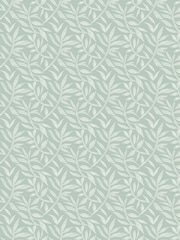 Ohpopsi Seafoam Dotty Leaf Wallpaper Sample - Image 1 of 1