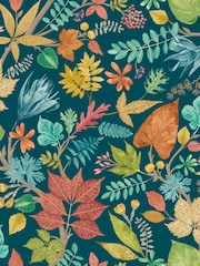 Ohpopsi Teal  Corn Lush Leaves Wallpaper Sample - Image 1 of 1