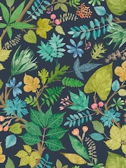 Ohpopsi Midnight Garden Lush Leaves Wallpaper Sample - Image 1 of 1