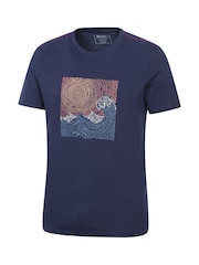 Camiseta masculina Mountain Warehouse 100% algodão Tidal Wave - Imagem 8 de 10