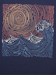 Camiseta masculina Mountain Warehouse 100% algodão Tidal Wave - Imagem 9 de 10