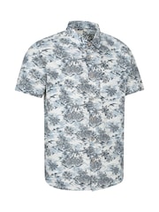 Mountain Warehouse White 100% Cotton Tropical Printed Mens Short Sleeved Shirt - Image 2 of 5