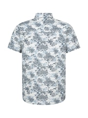 Mountain Warehouse White 100% Cotton Tropical Printed Mens Short Sleeved Shirt - Image 3 of 5