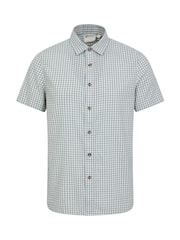 Mountain Warehouse Green Weekender Mens 100% Cotton Short Sleeve Shirt - Image 1 of 5