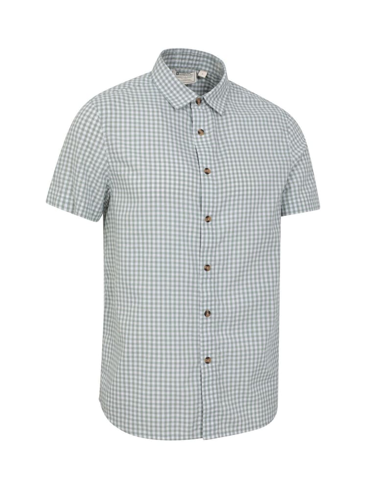 Mountain Warehouse Green Weekender Mens 100% Cotton Short Sleeve Shirt - Image 2 of 5