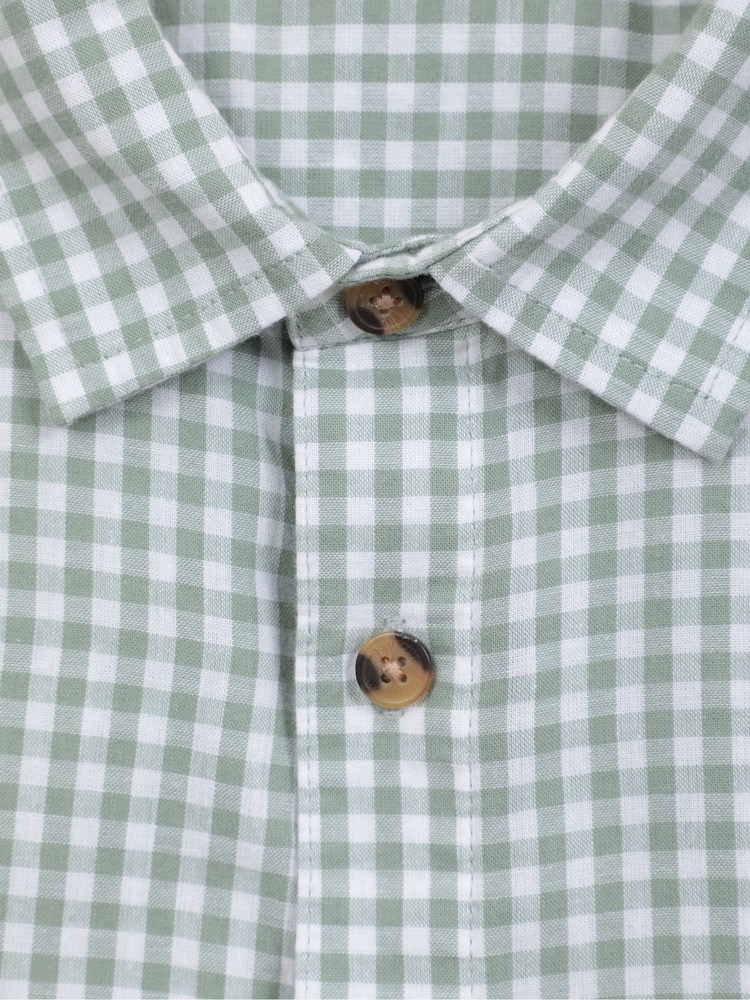 Mountain Warehouse Green Weekender Mens 100% Cotton Short Sleeve Shirt - Image 5 of 5