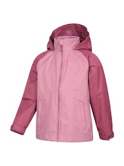 Mountain Warehouse Pink Torrent II Kids Waterproof Jacket - Image 3 of 5