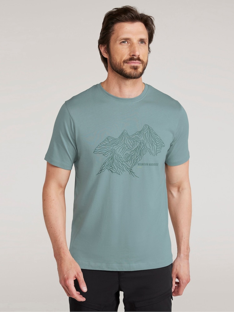 Mountain Warehouse Green Mens Tonal UV Max 100% Cotton T-Shirt - Image 1 of 10 Mountain Warehouse Green Mens Tonal UV Max 100% Cotton T-Shirt - Image 1 of 10