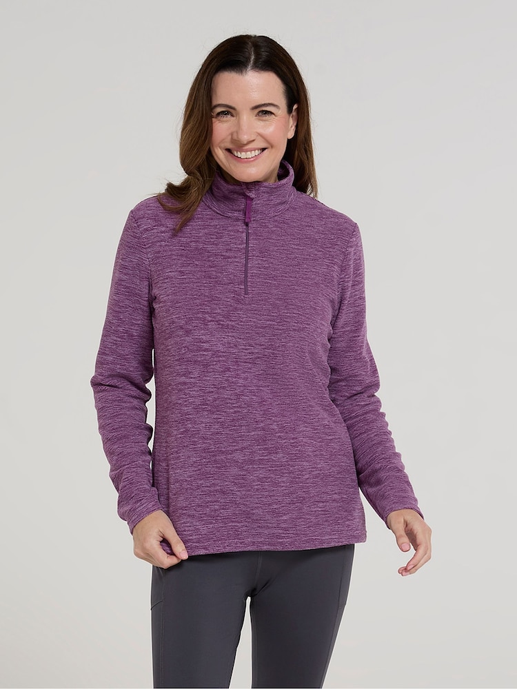 Mountain Warehouse Purple Womens Snowdon Melange Fleece - Image 2 of 4
