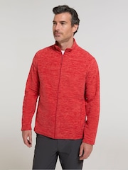 Mountain Warehouse Red Mens Snowdon II Full-Zip Fleece Jacket - Image 4 of 4