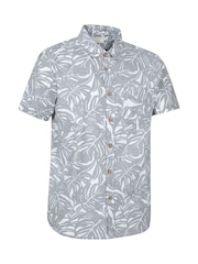 Mountain Warehouse Grey 100% Cotton Tropical Printed Mens Short Sleeved Shirt - Image 2 of 5