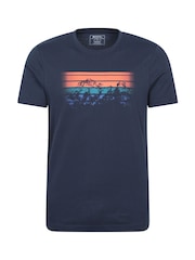Mountain Warehouse Blue Mens Sunrise UV 100% Cotton T-Shirt - Image 1 of 6