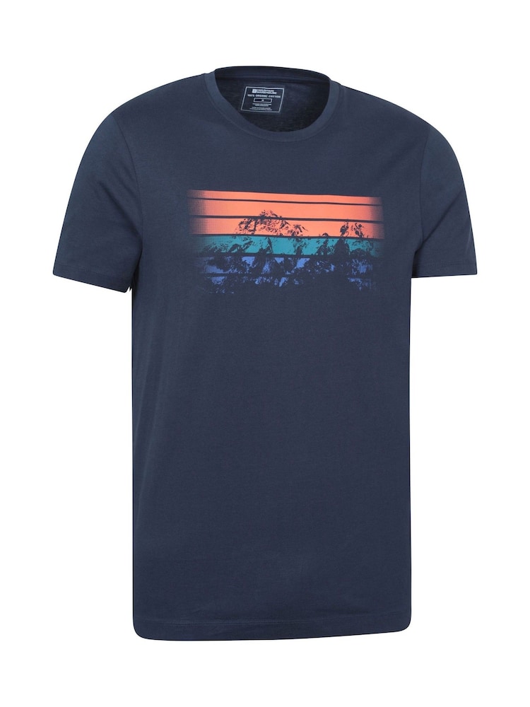 Mountain Warehouse Blue Mens Sunrise UV 100% Cotton T-Shirt - Image 2 of 6