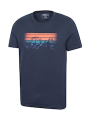 Mountain Warehouse Blue Mens Sunrise UV 100% Cotton T-Shirt - Image 3 of 6
