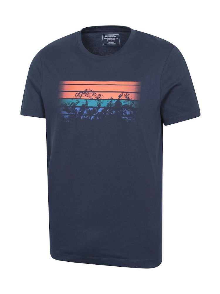 Mountain Warehouse Blue Mens Sunrise UV 100% Cotton T-Shirt - Image 3 of 6