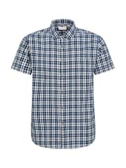 Mountain Warehouse Blue Weekender Mens 100% Cotton Short Sleeve Shirt - Image 1 of 5