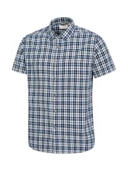 Mountain Warehouse Blue Weekender Mens 100% Cotton Short Sleeve Shirt - Image 4 of 5