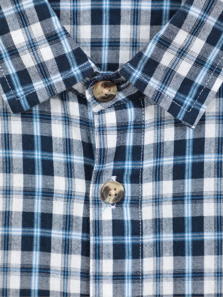 Mountain Warehouse Blue Weekender Mens 100% Cotton Short Sleeve Shirt - Image 5 of 5