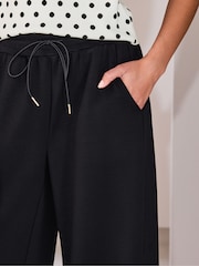 Black Slinky Wide Leg Trousers - Image 5 of 9
