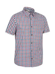 Mountain Warehouse Red Weekender Mens 100% Cotton Short Sleeve Shirt - Image 2 of 5