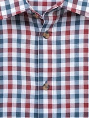 Mountain Warehouse Red Weekender Mens 100% Cotton Short Sleeve Shirt - Image 5 of 5