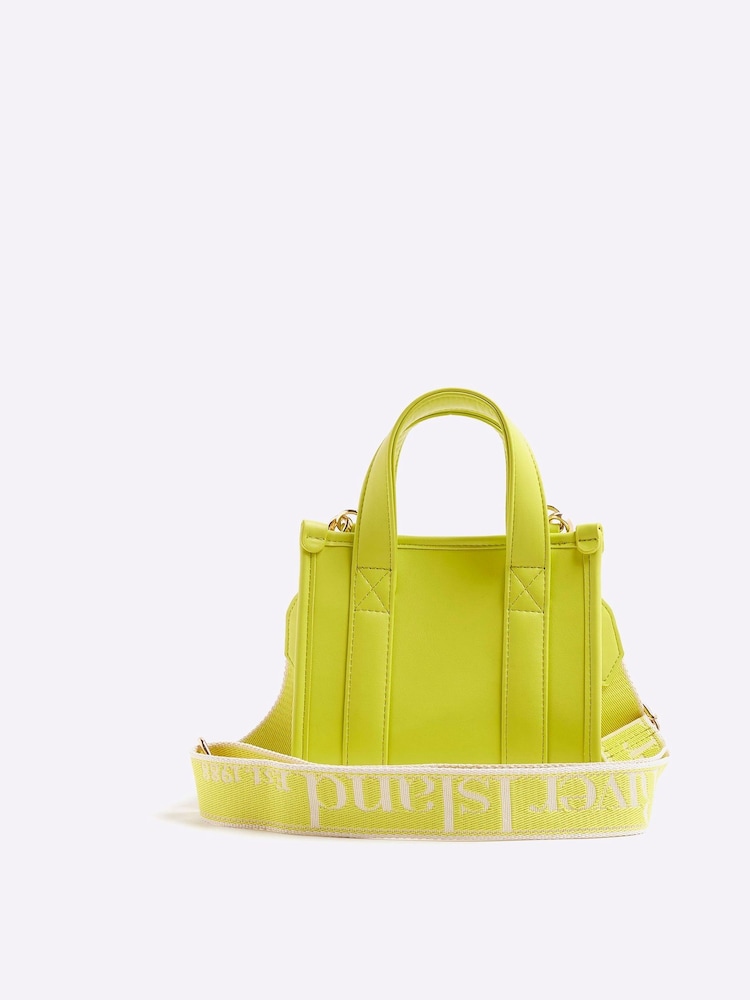 River Island Green Mini Embossed Tote Bag - Image 5 of 5 River Island Green Mini Embossed Tote Bag - Image 5 of 5