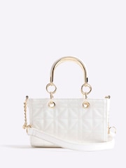 River Island White Metal Handle Tote Bag - Image 1 of 6
