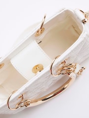 River Island White Metal Handle Tote Bag - Image 4 of 6