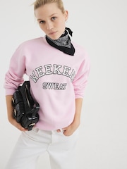 River Island Pink Long Sleeve Weekend Sweatshirt - Image 1 of 4