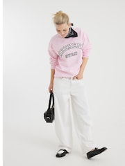 River Island Pink Long Sleeve Weekend Sweatshirt - Image 3 of 4