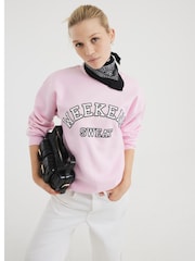 River Island Pink Long Sleeve Weekend Sweatshirt - Image 4 of 4